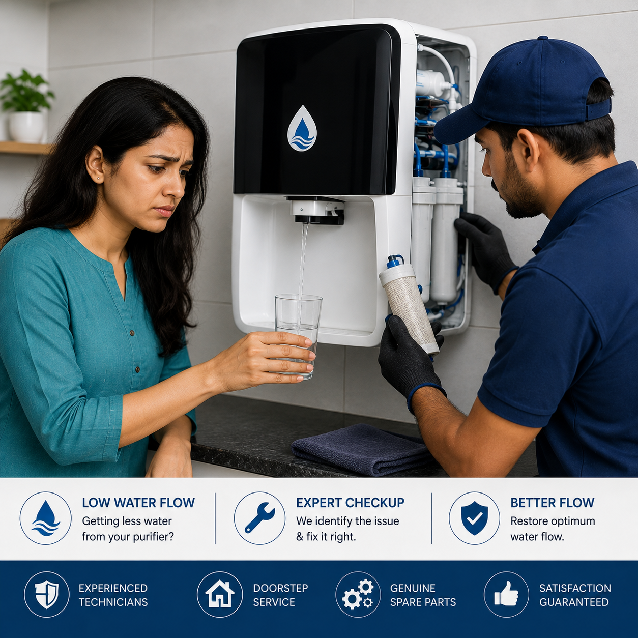 Water Purifier Low Water Flow Repair in Pune